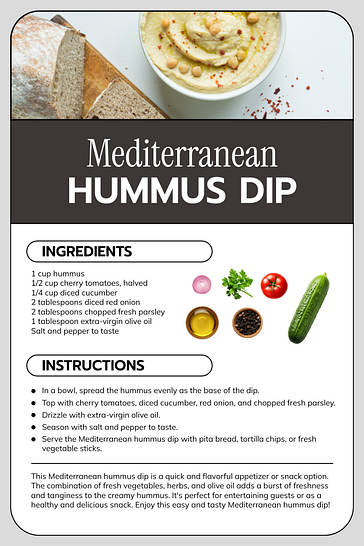 Plantillas estéticas para tarjetas de recetas