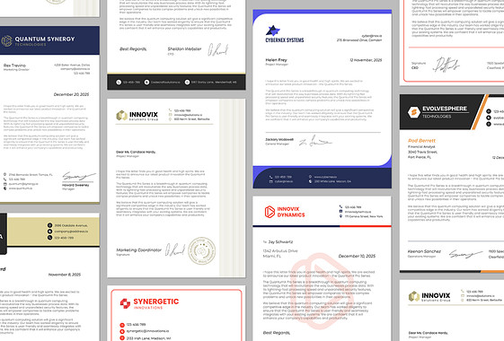 Professional Letterhead Designs