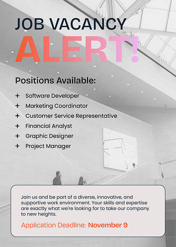 Vacancy Opening Announcements