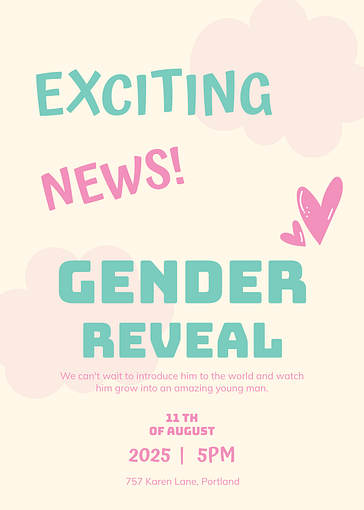 Красочные Гендер-объявления 