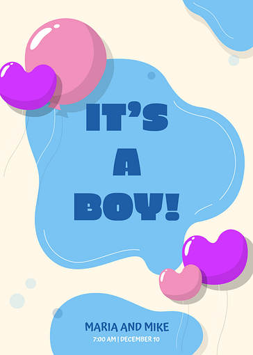 Красочные Гендер-объявления 