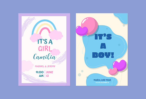 Красочные Гендер-объявления 