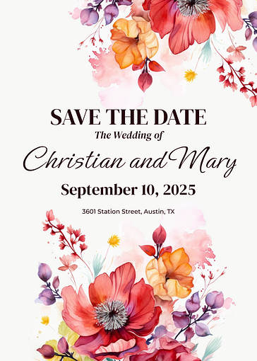 Elegant Wedding Announcement Templates