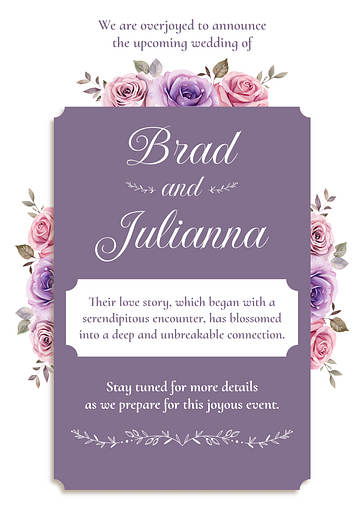 Elegant Wedding Announcement Templates