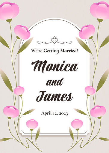 Elegant Wedding Announcement Templates