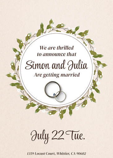 Elegant Wedding Announcement Templates