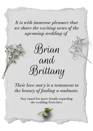 Elegant Wedding Announcement Templates