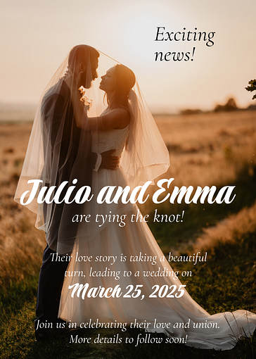 Elegant Wedding Announcement Templates