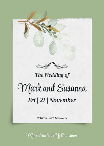 Elegant Wedding Announcement Templates
