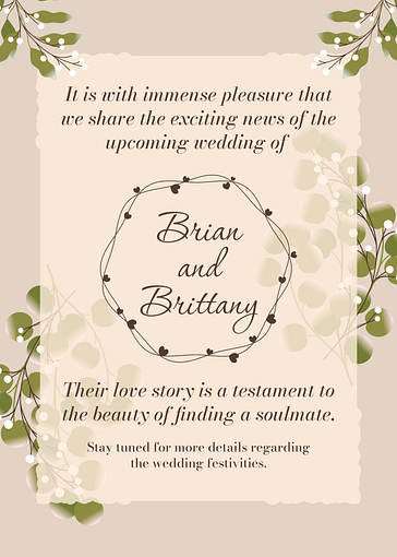 Elegant Wedding Announcement Templates