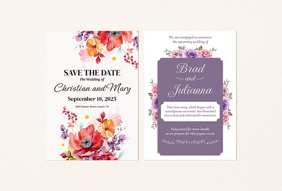 Elegant Wedding Announcement Templates