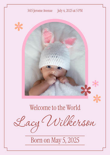 Joyful Birth Announcement Templates