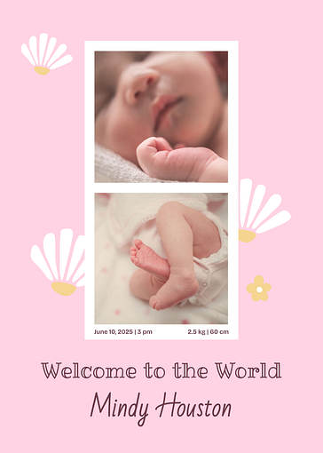 Joyful Birth Announcement Templates