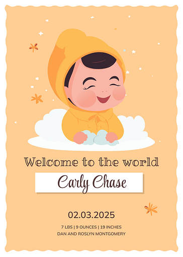 Joyful Birth Announcement Templates