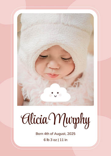 Joyful Birth Announcement Templates
