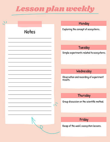 週間授業計画テンプレート