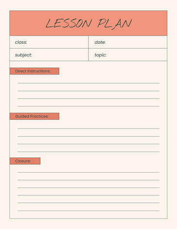 Öğretmen Ders Planı Şablonları