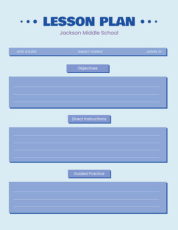 Öğretmen Ders Planı Şablonları