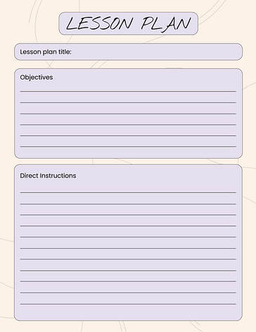 Öğretmen Ders Planı Şablonları