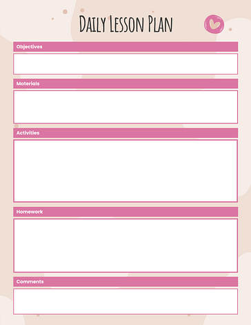 Teacher‘s Lesson Plan Templates