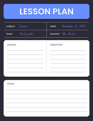 Daily Lesson Plan Templates