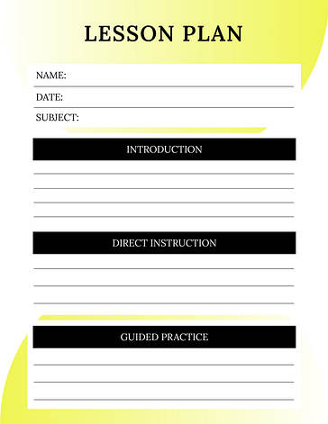 Daily Lesson Plan Templates