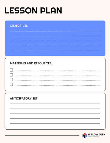 Daily Lesson Plan Templates