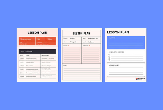Daily Lesson Plan Templates