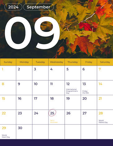 Calendar Lesson Plan Templates