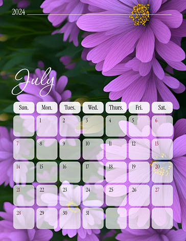 Floral Calendar Lesson Plans