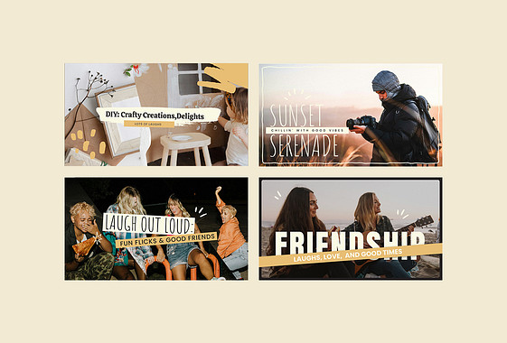 Tägliches Vlog YouTube Thumbnails