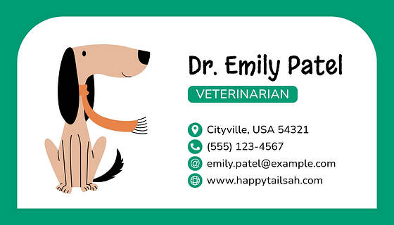 بطاقات عمل بيطرية