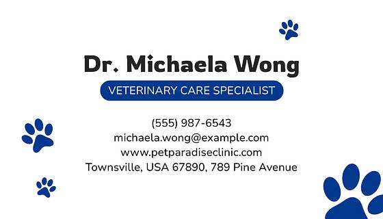 بطاقات عمل بيطرية