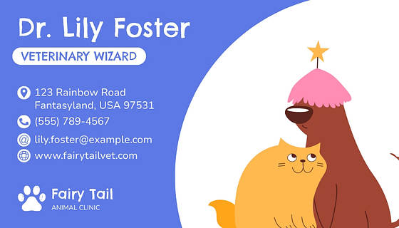 بطاقات عمل بيطرية