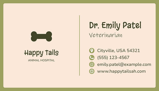 بطاقات عمل بيطرية