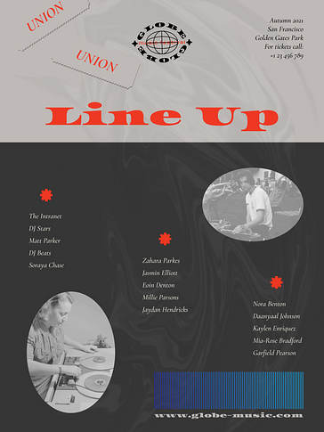 Imprimés pour le festival de musique électro