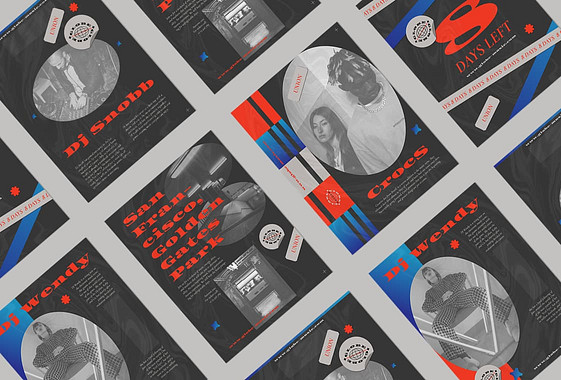 Imprimés pour le festival de musique électro