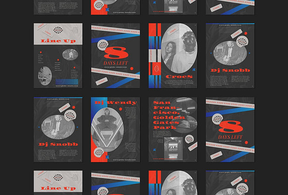 Imprimés pour le festival de musique électro