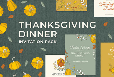 Thanksgiving Dinner Invitation Pack
