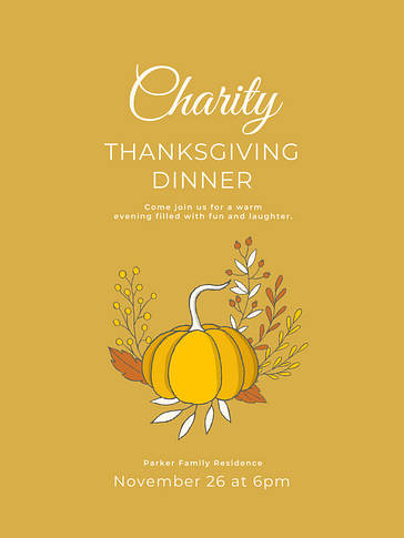 Дизайн приглашений на День благодарения