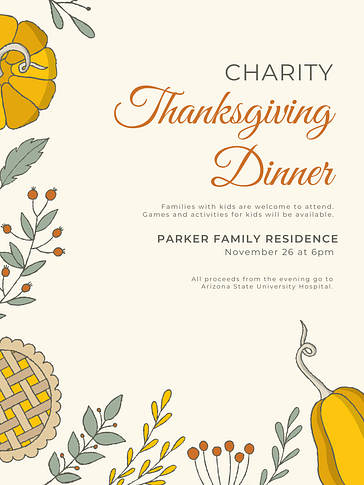 Дизайн приглашений на День благодарения