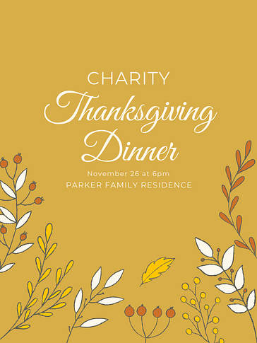 Дизайн приглашений на День благодарения