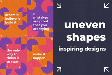 Uneven Shapes Quote Designs