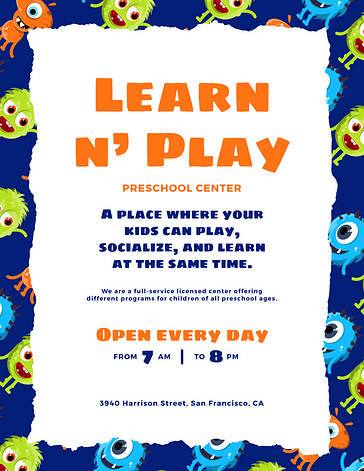 Kids‘ Learning Center Printables