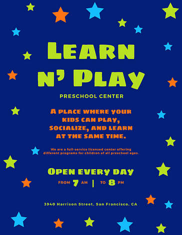 Kids‘ Learning Center Printables