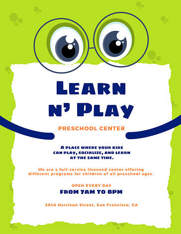 Kids‘ Learning Center Printables