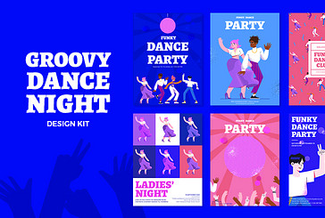 Groovy Dance Night Design Kit