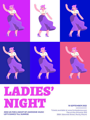 Conceptions pour la soirée de danse Groovy