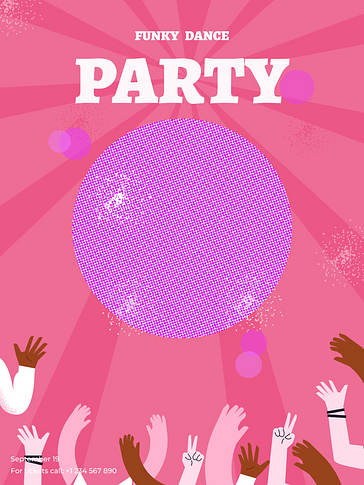 Conceptions pour la soirée de danse Groovy