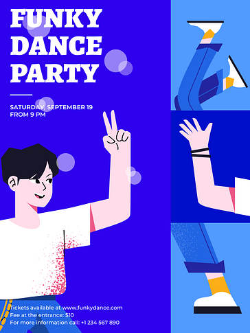 Conceptions pour la soirée de danse Groovy